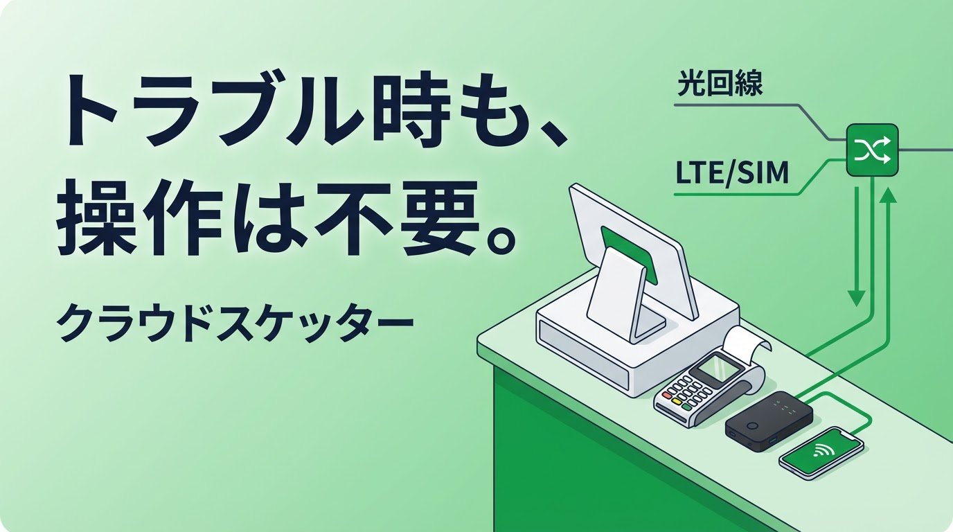 クラウドスケッター — トラブル時も操作は不要